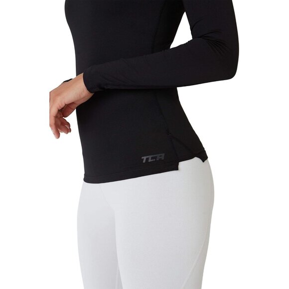 Women's Thermal Long Sleeve Base Layer Athletic Shirt Compression Running Ski - Picture 4 of 6